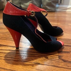Chic Black and Red Women's Heels